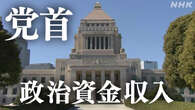 各党党首の去年1年分の政治資金収入 自民総裁の石破首相が最多