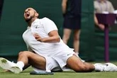 Nick Kyrgios shouts 'ah f***' after injuring ankle on slippery Wimbledon surface