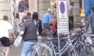 Germany stabbing: Moment Wurzburg crowd armed with sticks and chairs chases off knifeman