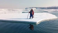 Mer gelée : piège de glace en Russie
