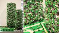 Il Bosco Verticale ricostruito con i mattoncini Lego: 32mila pezzi e 6mila 