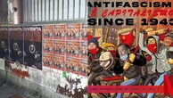 Manifesti di Blocco studentesco contro gli antifascisti e con Sala versione centro sociale