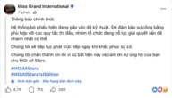 Chung kết Miss Grand All Stars gặp sự cố, tạm hoãn phần thi của Top 18