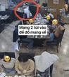 Ăn buffet hải sản Hà Nội, đôi nam nữ lén lút đút túi 4kg mang về, bị camera tố cáo