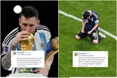 Xôn xao cách Messi ăn mừng trên MXH sau chiến thắng tuyển Anh: Giống hệt 4 năm trước, là bùa may mắn hay đơn giản là GOAT quá "low-tech"?