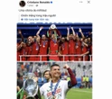 Ronaldo bất ngờ đăng ảnh vô địch Euro giữa lúc bị loại ở World Cup
