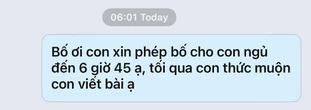 Tin nhắn lúc 6 giờ sáng của một nữ sinh khiến nhiều người "đọc thôi đã thấy không thở nổi"