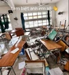 Buổi học cuối, nhóm học sinh lớp 9 ném bàn ghế, sách vở giữa lớp gây xôn xao