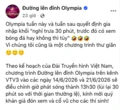 Đường Lên Đỉnh Olympia thông báo
