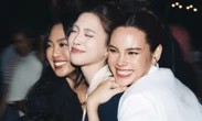 Tiểu Vy chung khung hình với Hoa hậu Hoàn vũ Catriona Gray