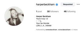 Vợ chồng Beckham cuối cùng cũng cho phép út cưng Harper lập tài khoản MXH, cả nhà đã follow chỉ anh cả thờ ơ