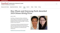 Chàng trai Việt 28 tuổi đoạt giải thưởng Toán học Dénes König khiến giáo sư Đại học Stanford phải thốt lên: Quá kỳ diệu!