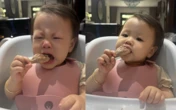 Phương Oanh khoe biểu cảm “siêu cấp đáng yêu” của con gái khi ăn, ai cũng khen giống shark Bình