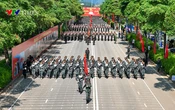 Cận cảnh buổi tập luyện diễu binh 80 năm Quốc khánh của các khối diễu binh công an nhân dân