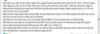 Phụ huynh bức xúc viết: "Quỹ lớp chẳng thấy lo cho các con, toàn dùng 'tri ân' thầy cô", dư luận đọc xong chia phe tranh cãi gay gắt!