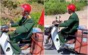 Bắt gặp hình ảnh bác cựu chiến binh đang trên hành trình từ miền Bắc vào miền Nam xem diễu binh: U80 nhưng tự chạy xe máy để ngắm vẻ đẹp của hòa bình