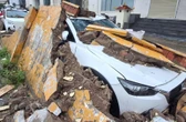 Thấy gió trong bão số 5 quá mạnh, không dám ra đánh xe ô tô rời đi để tránh cây gãy đổ
