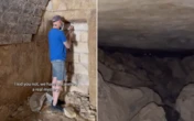 Cả nhà rợn tóc gáy khi xem lại video khám phá "cánh cửa bịt kín hàng trăm năm" chưa một lần mở