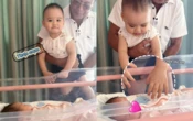 Cậu cả Leon nhà MC Ngô Mai Phương cứ gặp em gái Lipu là ngại ngùng nhưng lại cực kỳ ra dáng anh trai