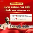 Lịch trình chi tiết lễ diễu binh, diễu hành; danh sách các điểm bắn pháo hoa Kỷ niệm 80 năm Quốc khánh 2/9/2025