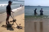 Khách Tây òa khóc khi được người dân giúp tìm lại nhẫn kim cương đánh rơi ở biển Đà Nẵng