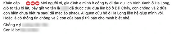 Gia đình Hà Nội đi trên tàu bị lật, 3 người mất liên lạc: Đi tiếp Hạ Long sau chuyến du lịch cùng công ty