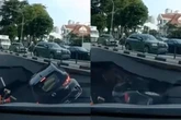 Mặt đường đột ngột "biến mất", ô tô rơi xuống hố tử thần chỉ trong 5 giây