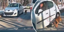 Jechał autem i ciągnął psa na smyczy. Bulwersujące nagranie obiegło sieć. Jest reakcja policji