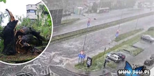Burze nad Śląskiem. Kulki lodu zbombardowały miasto. Ulice błyskawicznie znalazły się pod wodą