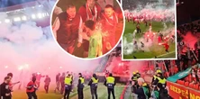 Skandal w meczu derbowym. Wielka zadyma na stadionie, wkroczyła policja [WIDEO]