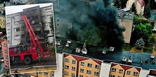 Obudził ich trzask pękających szyb. Ratowali życie, uciekając z bloku