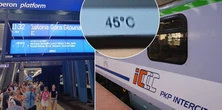 Pasażer opisuje "drogę przez mękę". Temperatura w wagonie sięgnęła ponad 45 st. C