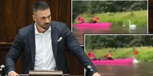 Poseł pokazał wstrząsające nagranie. "Ile śmiechu i zabawy w biciu łabędzi"
