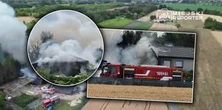 Kolejny wielki pożar pod Warszawą. Ogień uderzył w budynki