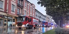 Ogień w sercu Częstochowy. Centrum miasta sparaliżowane. Dziesiątki strażaków na miejscu