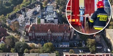 Pacjent w izolatce rozpalił ognisko. Nietypowy pożar w szpitalu PUM w Szczecinie