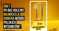 Onet największą domeną wśród polskich wydawców w kwietniu 2025 r. Wygrywamy także w kategorii "Informacje i Publicystyka"