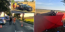 Śmierć czekała na dzieci przy krzyżu. Ludzie widzieli tragedię w Wójcinie. "Wyprzedzał nas"