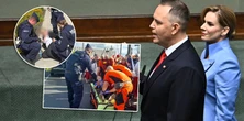 Dramatyczne sceny na zaprzysiężeniu Karola Nawrockiego. Policjanci pokazali też te zdjęcia