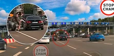 Szokujące nagrania z "królem autostrady" w sportowym mercedesie. Zajeżdżał, prowokował… Mamy odpowiedź policji.