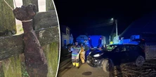 Horror w Kobylej Woli. 68-latek groził wysadzeniem sąsiadów. Na płocie zawiesił pocisk