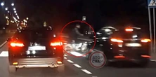 Po chwili było uderzenie. Koszmarne wideo z Białegostoku. Rowerzysta w ciężkim stanie