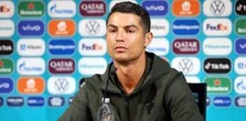 Gniewny gest Ronaldo na konferencji prasowej. Zezłościł się przez butelki [FILM]