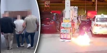 Szokujące sceny na stacji paliw. Mężczyzna w szlafroku wysiał z auta. Chwilę później zaczął się dramat