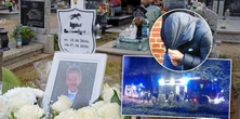 Przejmujący widok nad grobem Igora. To na niego patrzyli wszyscy. Mimo bólu, chciał tam być