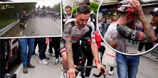 Potężna kraksa na Giro d'Italia. Kolarze przewracali się jak domino [WIDEO]