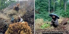 Wyrzucają to do lasów i nie widzą problemu. Można "zarobić" mandat. Leśnik: to nie kompostownik