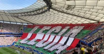 Tak zachowali się kibice Legii w 25. min. Wcześniej można było przecierać oczy ze zdumienia