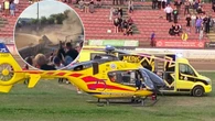 Chwile grozy na torze. Żużlowiec zabrany przez helikopter do szpitala
