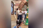 Disneyland China visitors caught on camera brawling over apparent line-cutting dispute